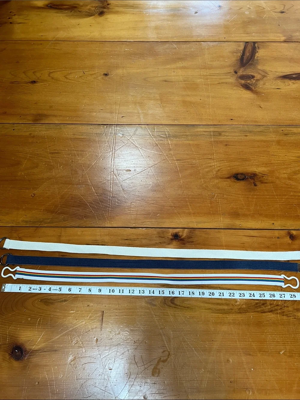Set of 3 canvas belts EUC size XS